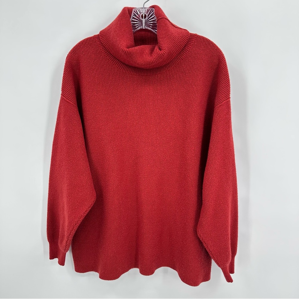 Free People Softly Structured Tunic Sweater Rust Size M
